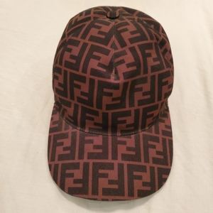 Authentic Fendi FF Logo Zucca Baseball Cap Hat
